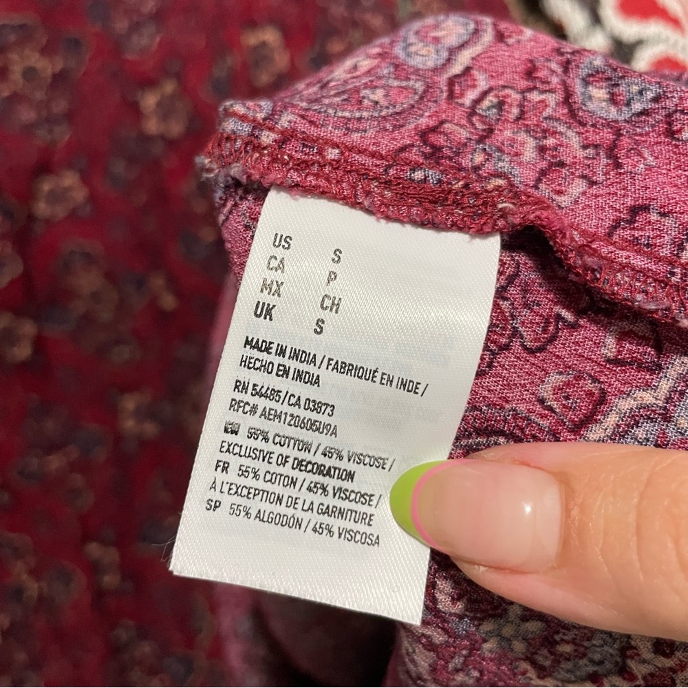 American Eagle Red Tunic Mini Dress - Picture 4 of 4
